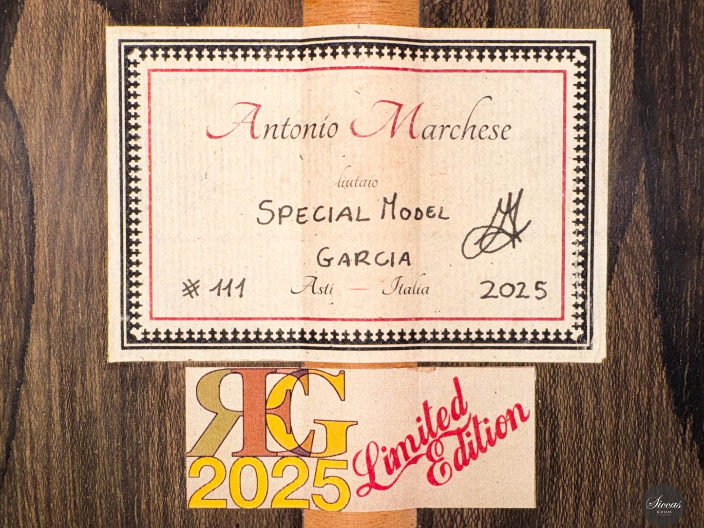 Antonio Marchese - 2025 "Garcia" - REG 2025 Limited Edition