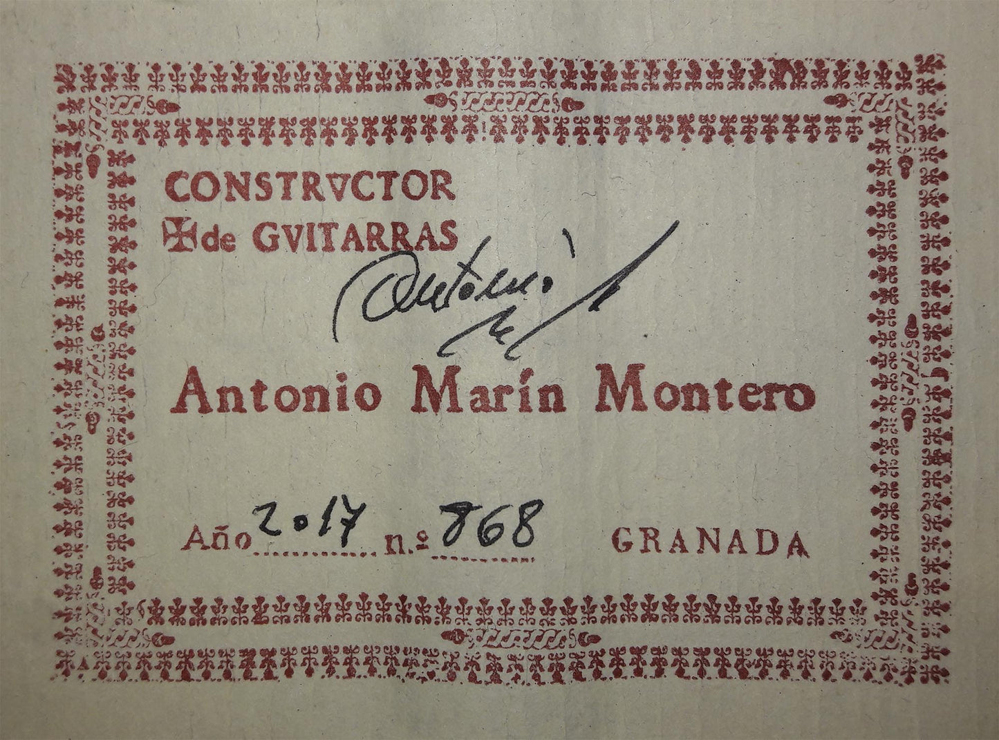 Antonio Marin Montero – Flamenca 2017 CF