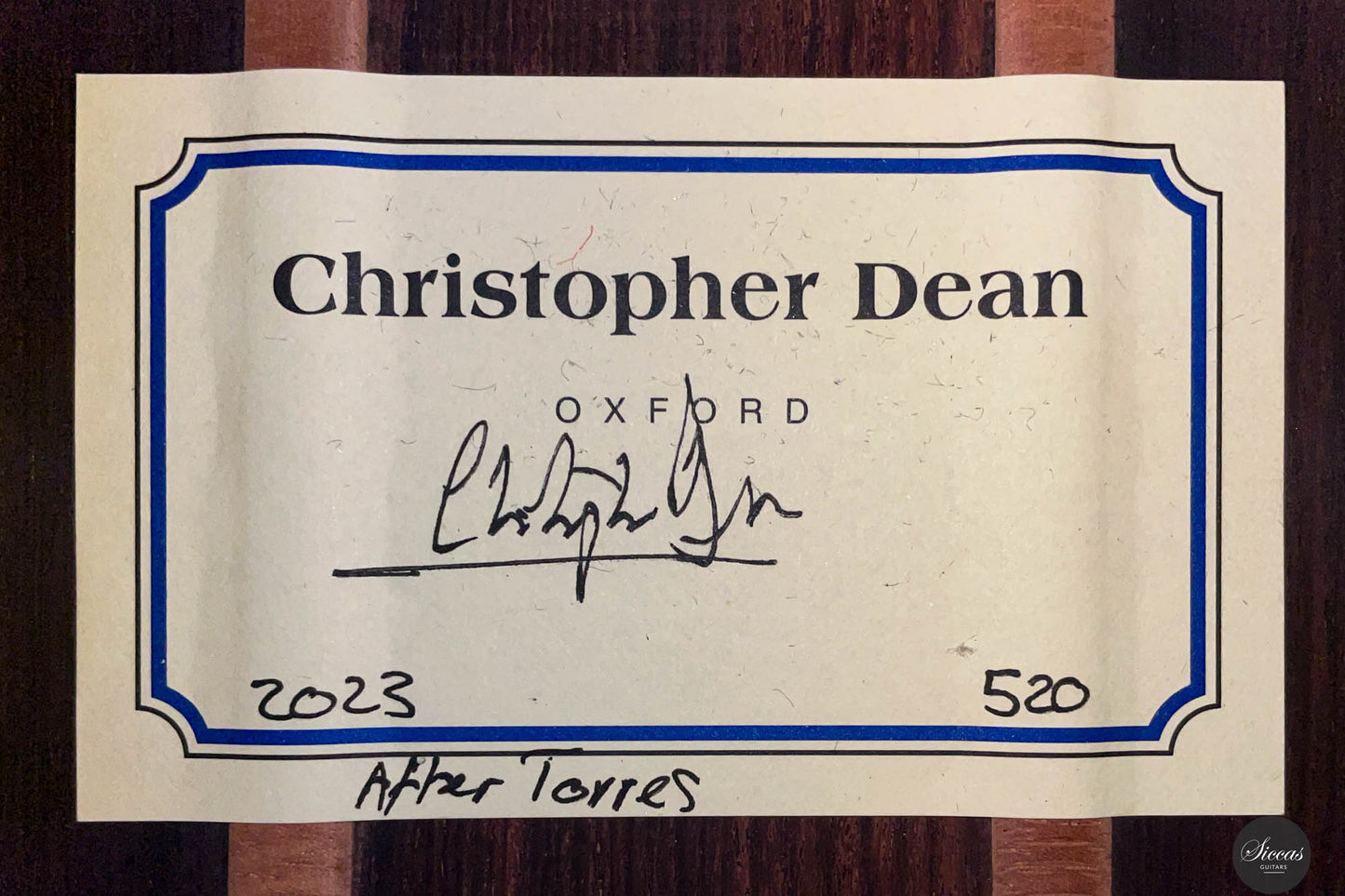 Christopher Dean - 2023 No. 520 "Torres Model"