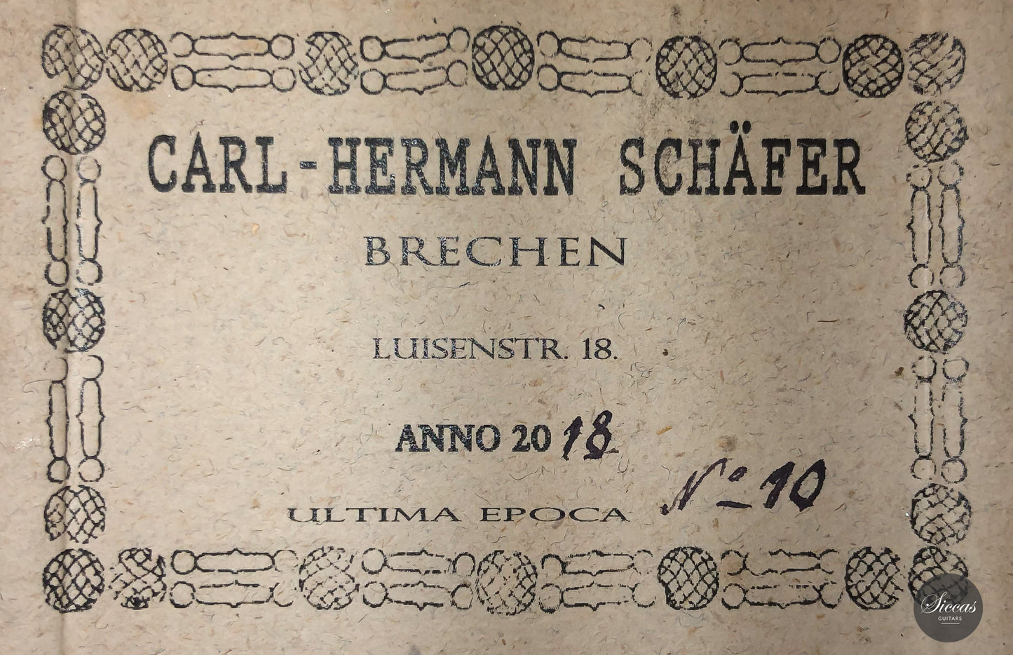 Carl Hermann Schäfer – 2018 Torres No. 10