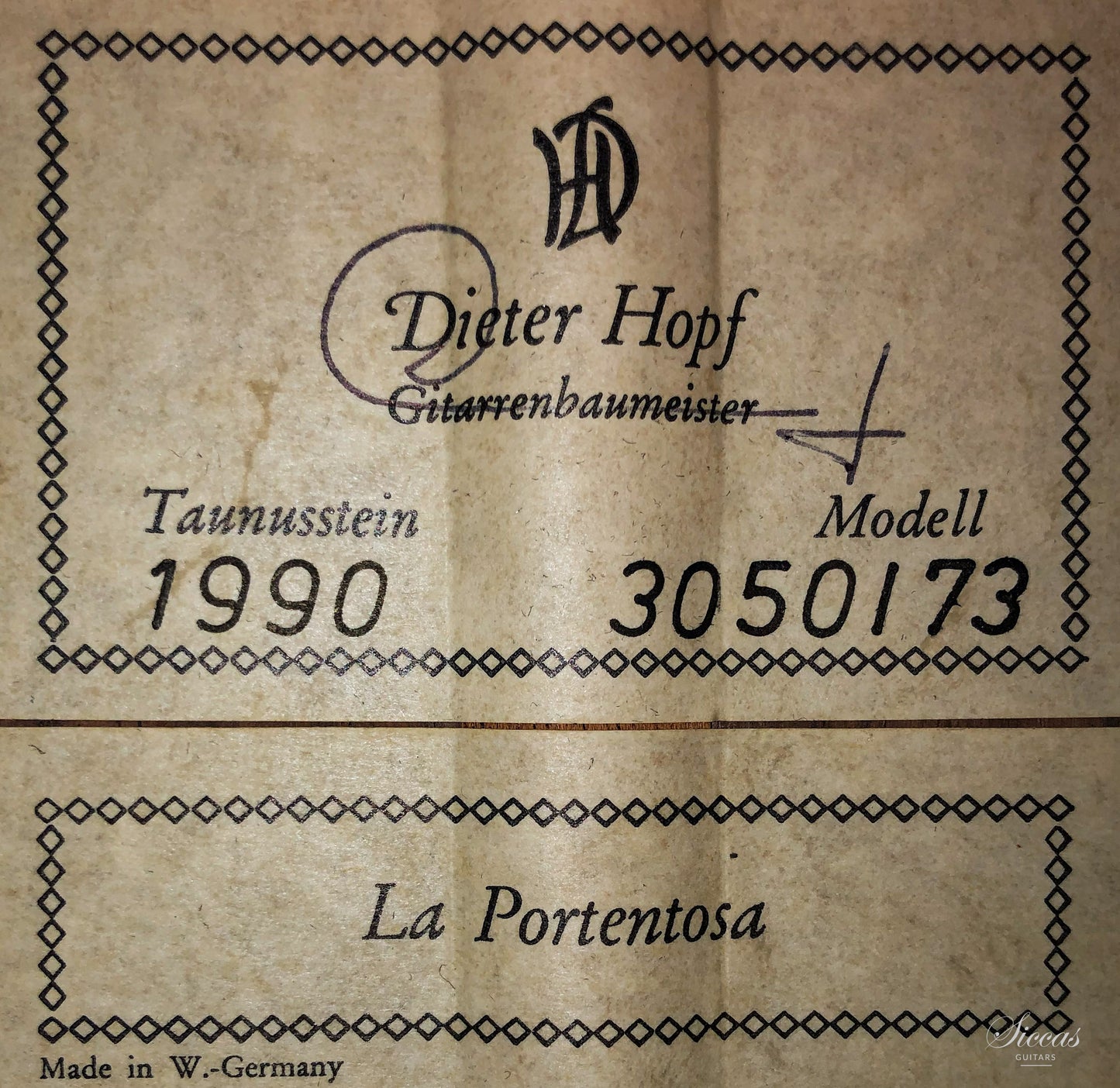 Dieter Hopf - 1990 La Portentosa