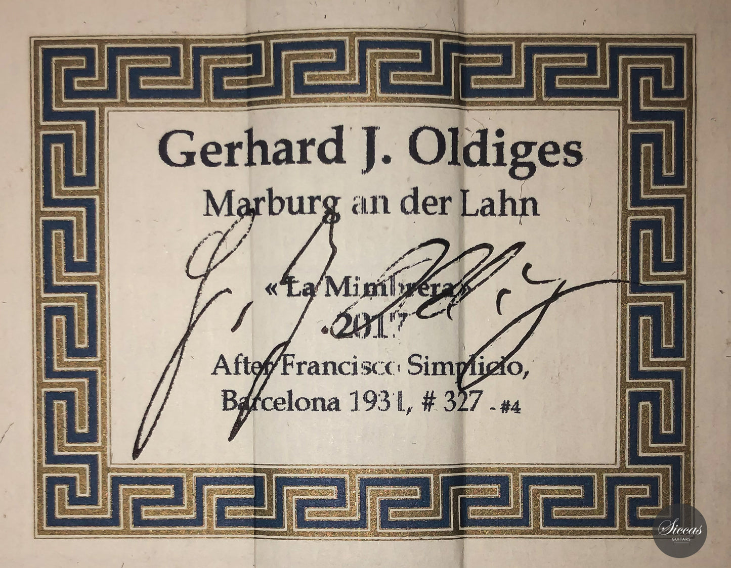 Gerhard J. Oldiges - 2017