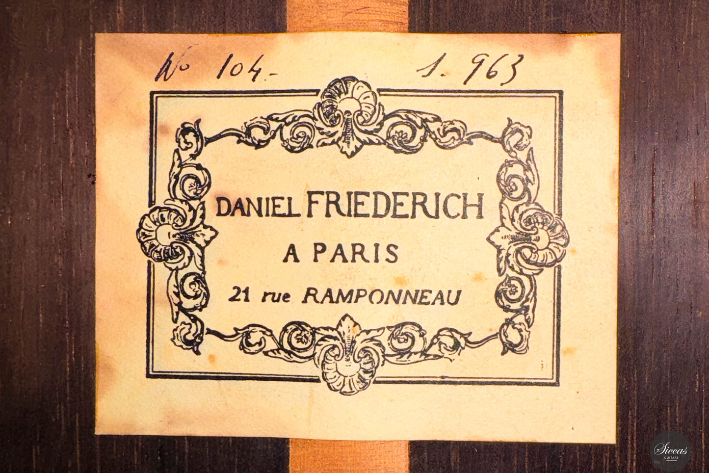 Daniel Friederich – 1963 No. 104