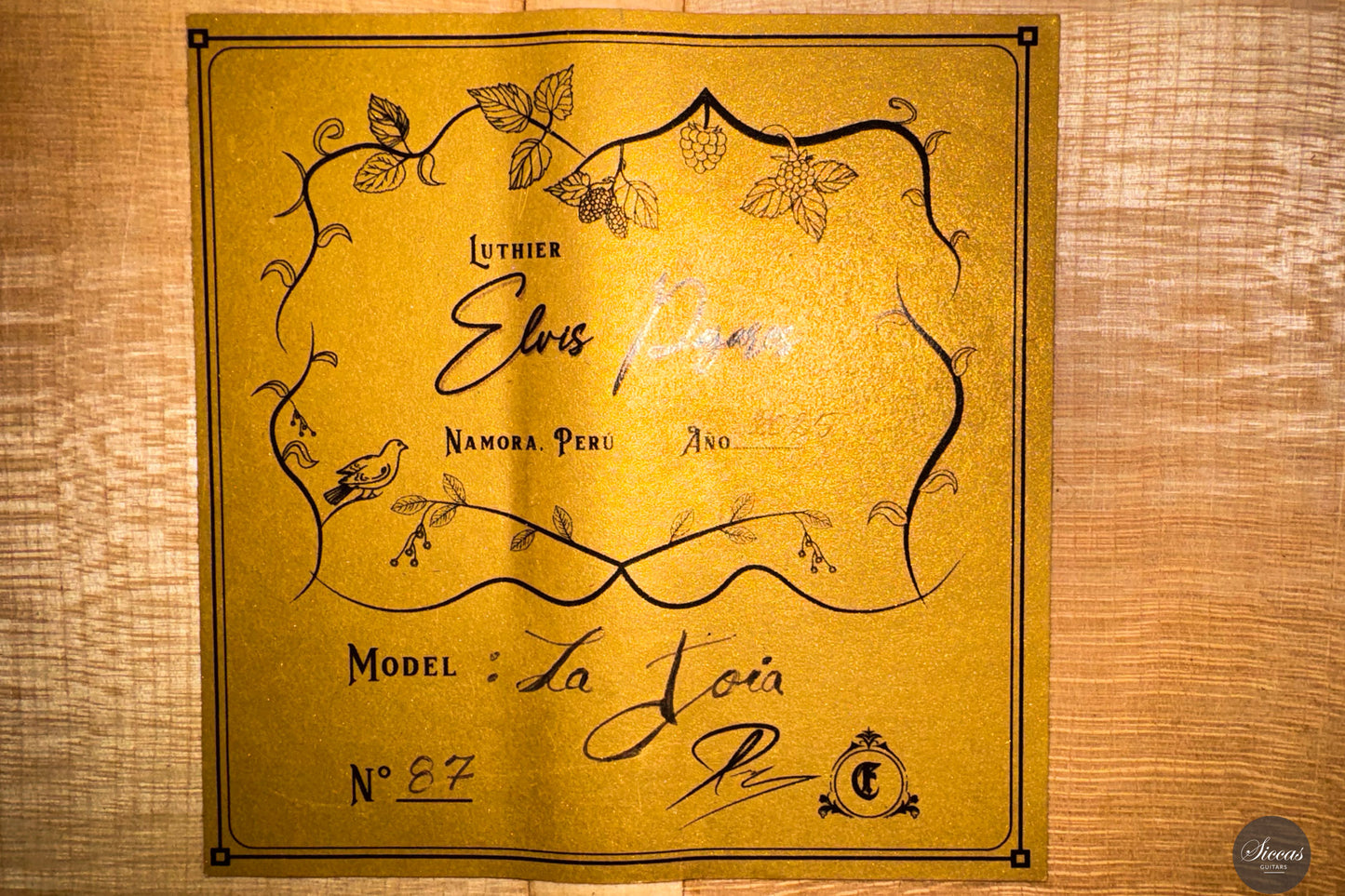 Elvis Pajares - 2025 - Traditional No. 87 "La Joia" Spruce