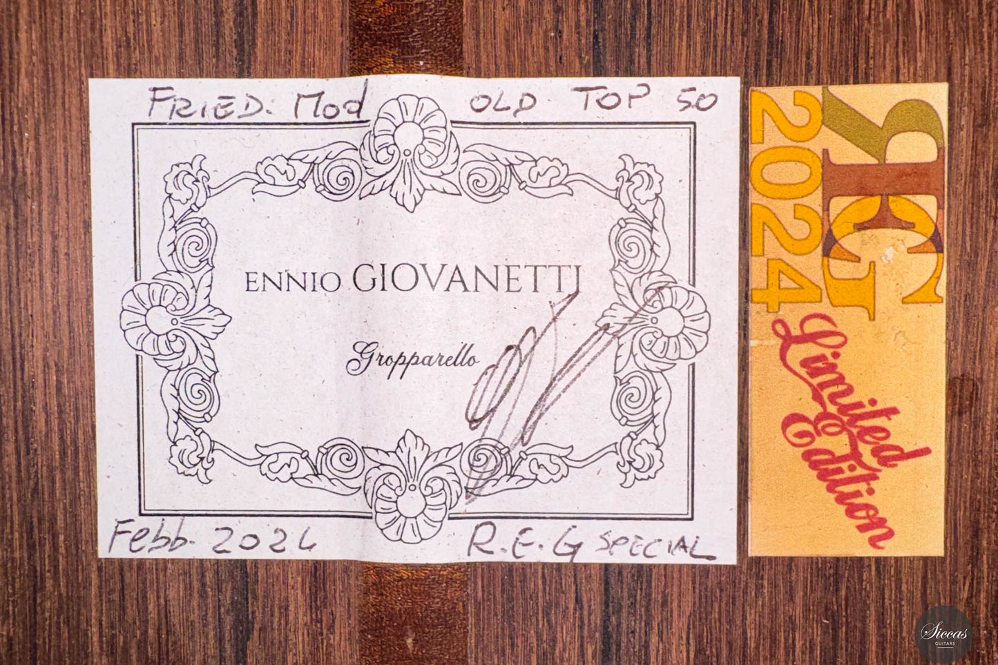 Ennio Giovanetti - 2024 "1964 Daniel Friederich" REG 2024 Limited Edition