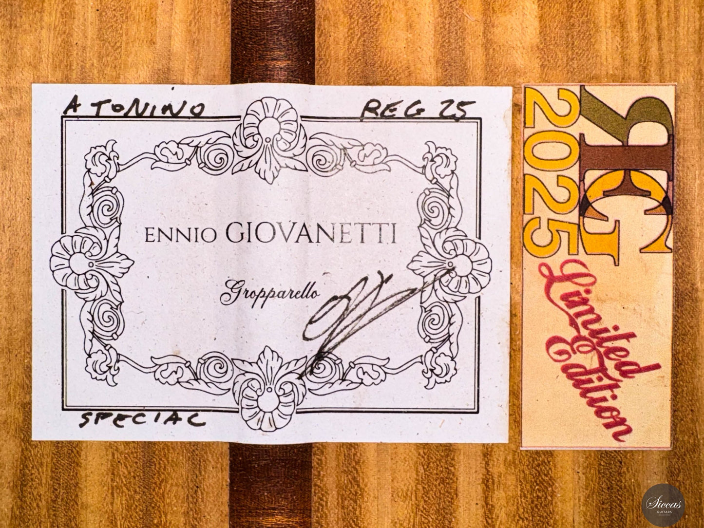 Ennio Giovanetti - 2025 "Antonino Scandurra" - REG 2025 Limited Edition