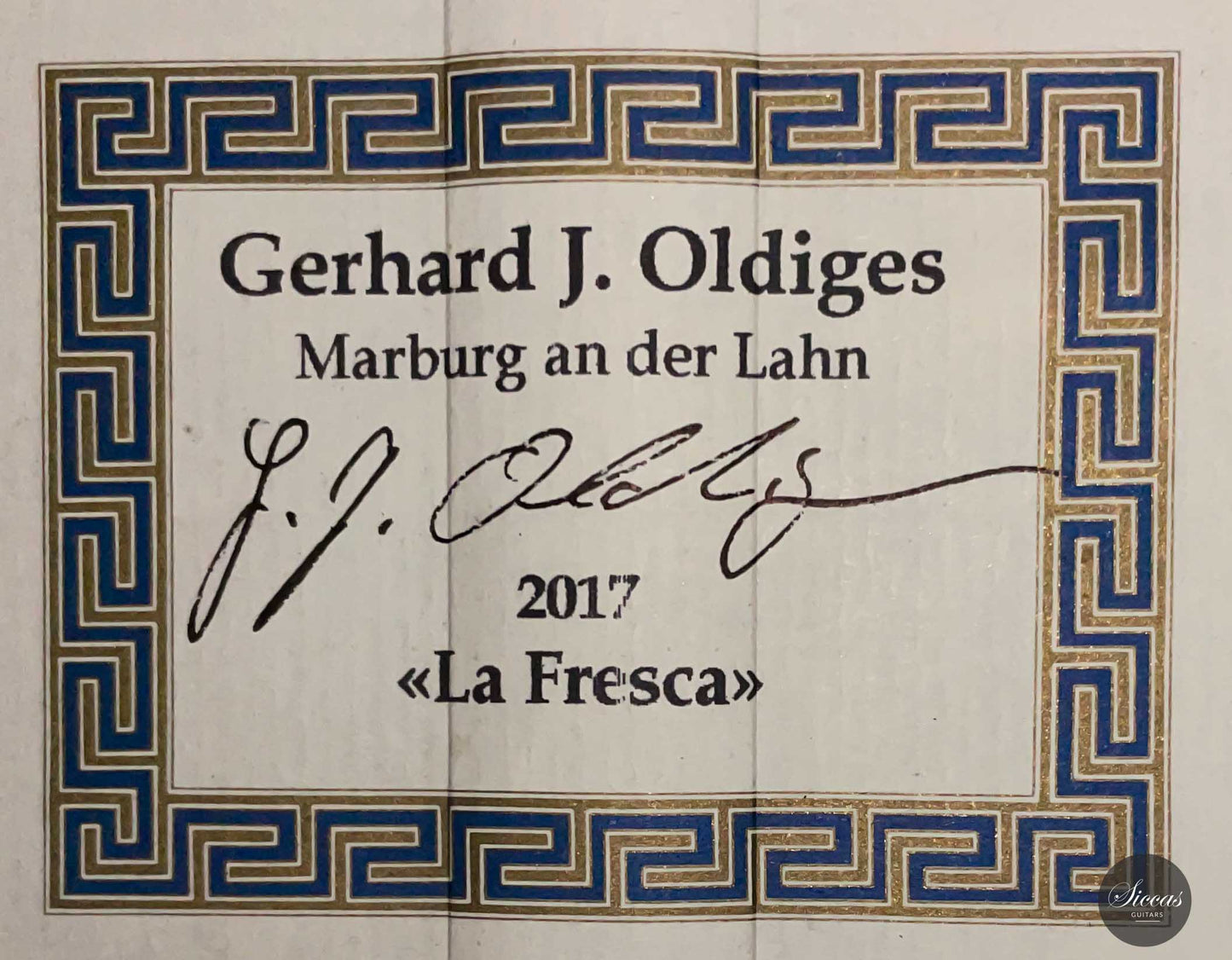 Gerhard J. Oldiges - 2017 "La Fresca"