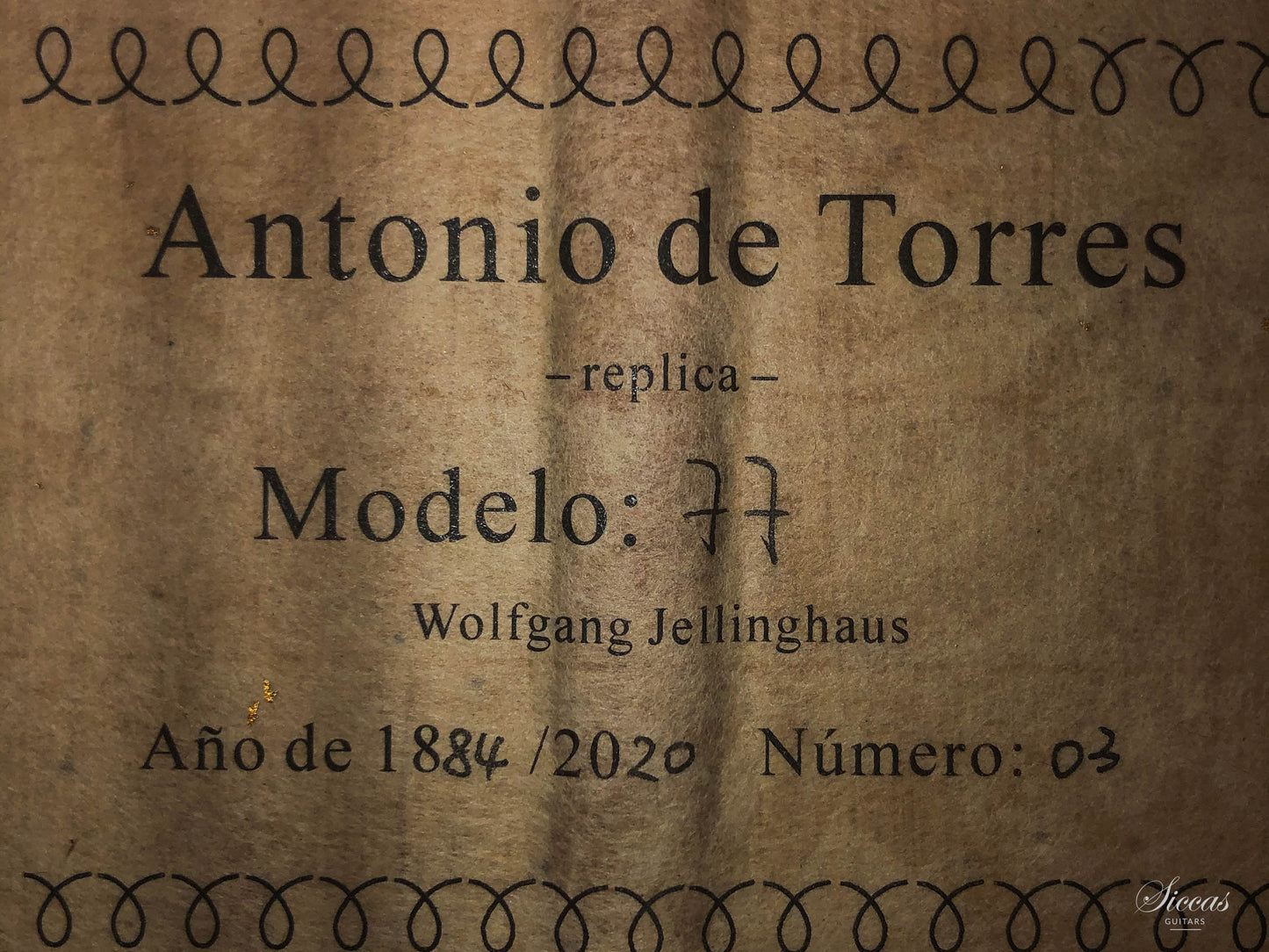 Wolfgang Jellinghaus - "Torres 77" Spruce / Cypress Antique