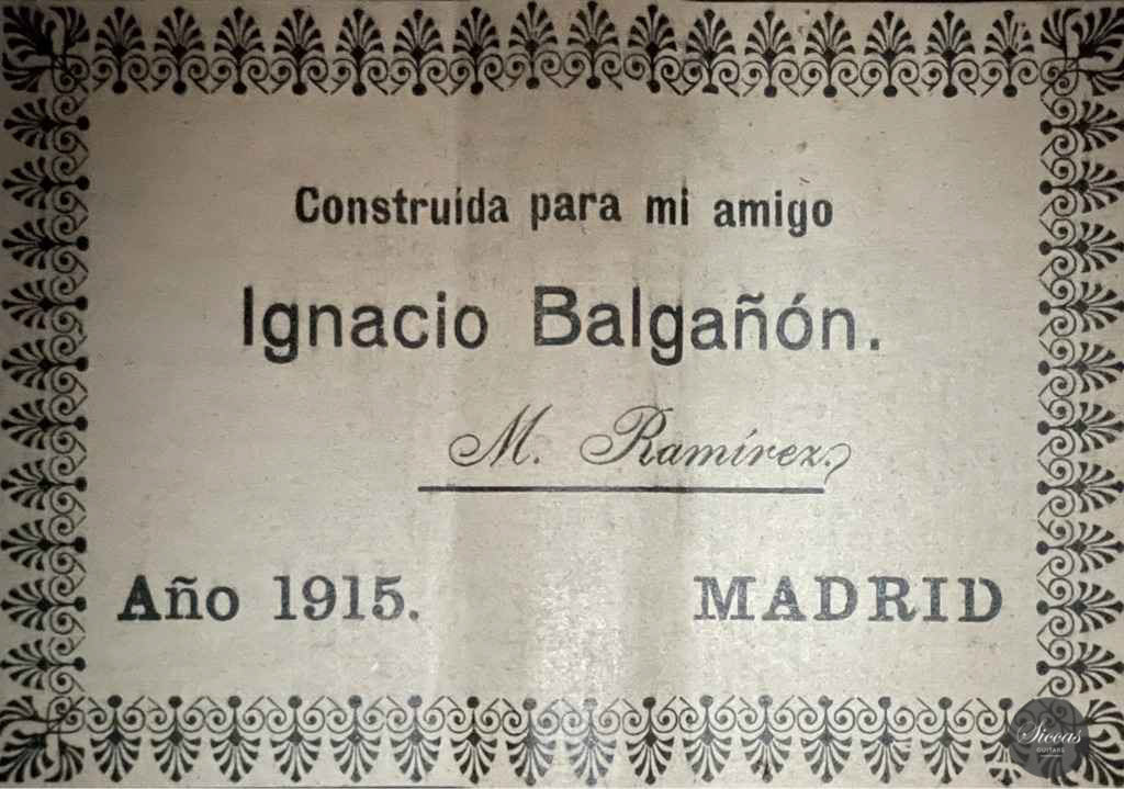 Manuel Ramirez - 1915 ex Ignacio Balgañón