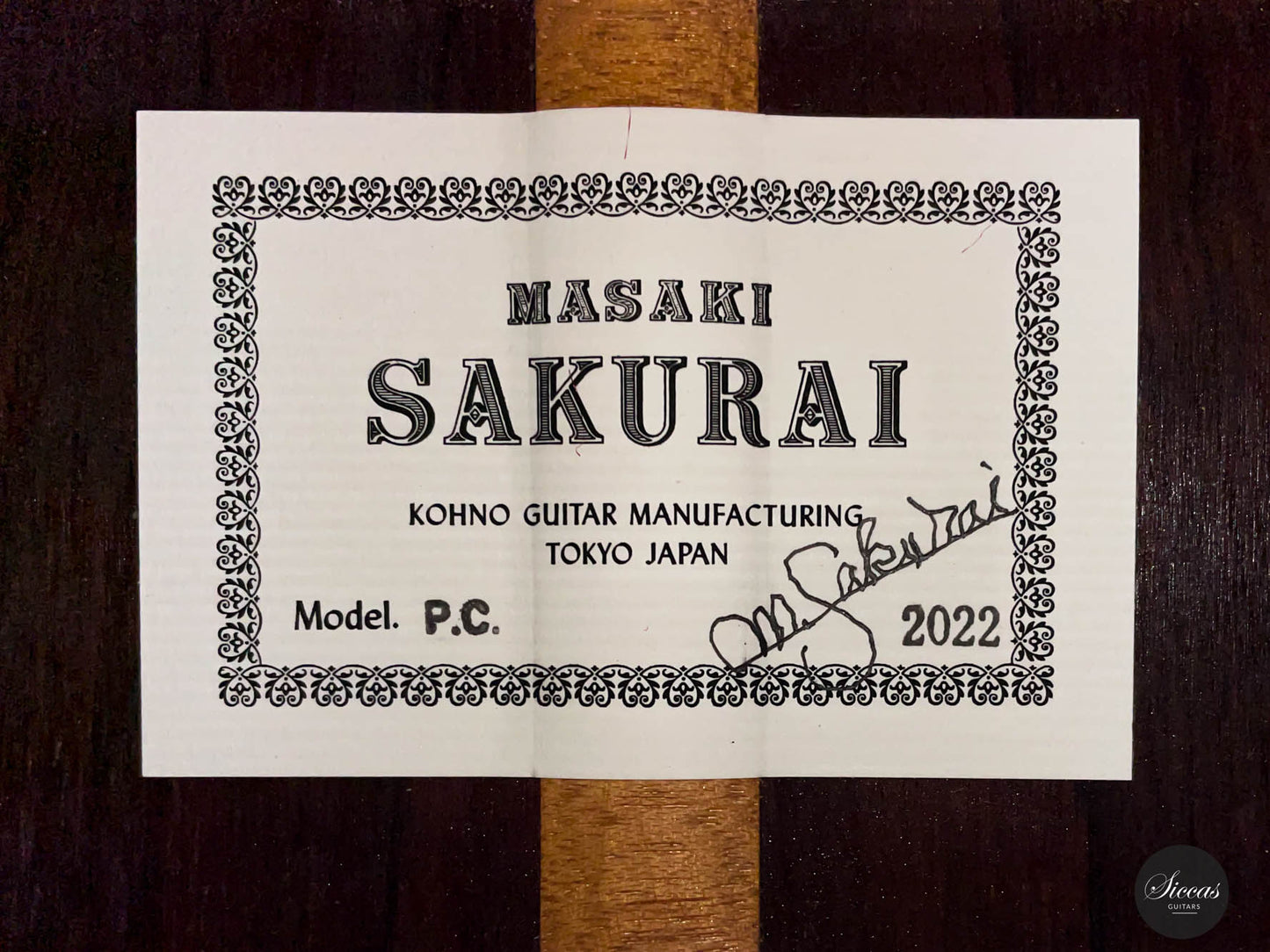 Masaki Sakurai - 2022 P.C. Cedar 65 cm