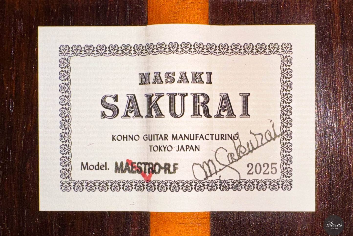 Masaki Sakurai - 2025 Maestro-RF Cedar