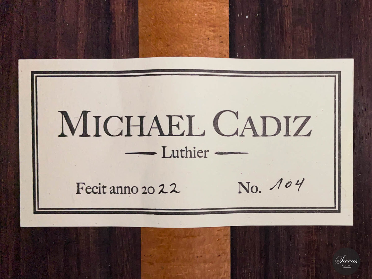 Michael Cadiz - 2022 "Romanillos" No. 104