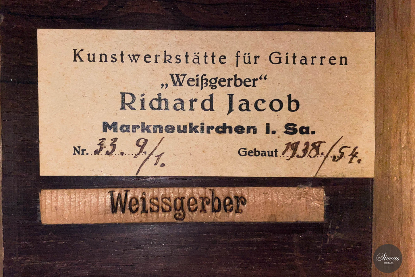 Richard Jacob Weissgerber – 1938/54 33.9/1 Spanish Model