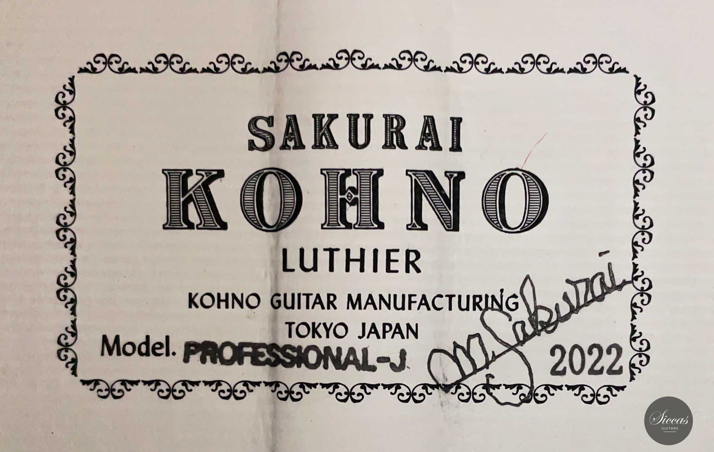 Sakurai Kohno - 2022 Professional J Spruce