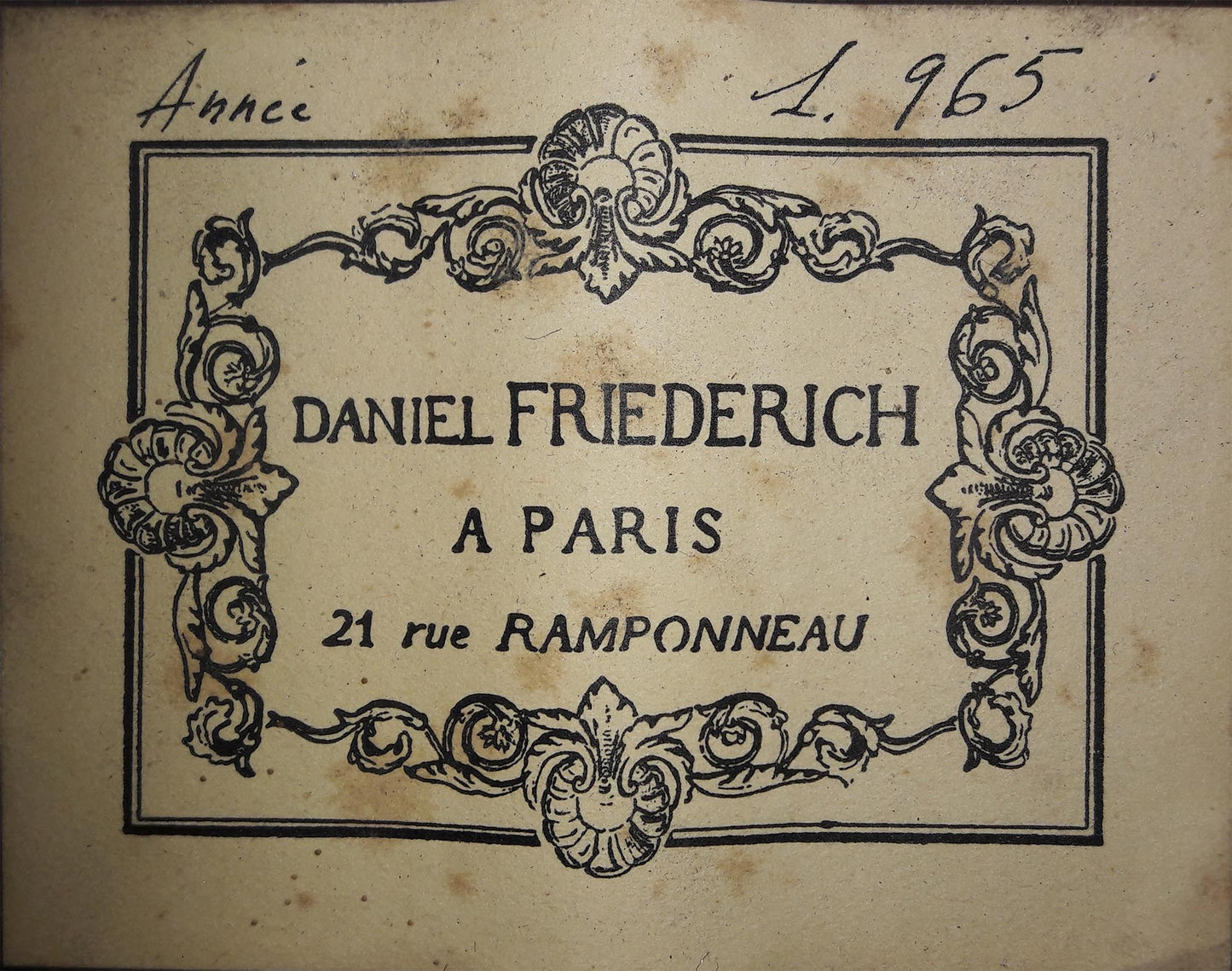 Daniel Friederich - 1965 Arpege