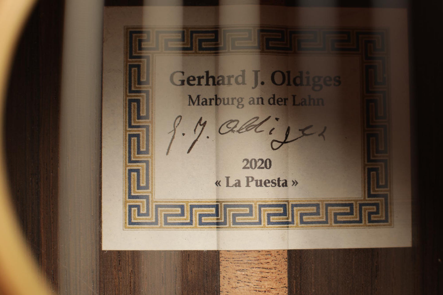 Gerhard J. Oldiges - 2020 La Puesta