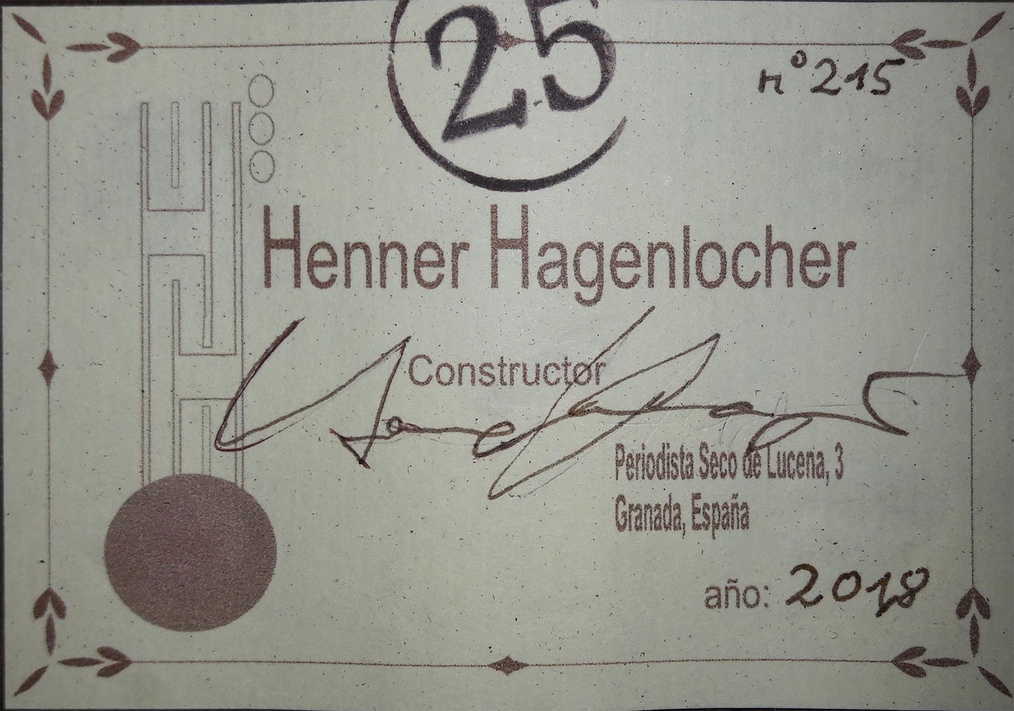 Henner Hagenlocher - 25 Aniversario 2018