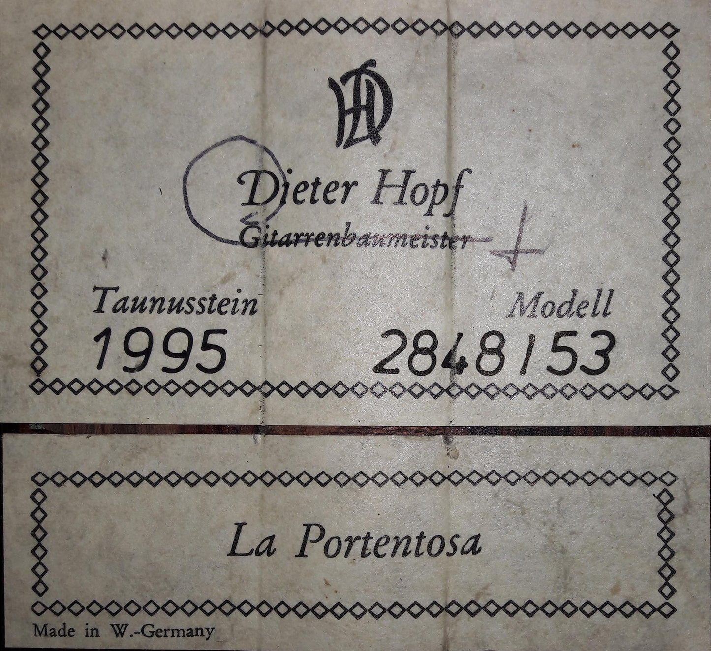 Dieter Hopf - La Portentosa 1995