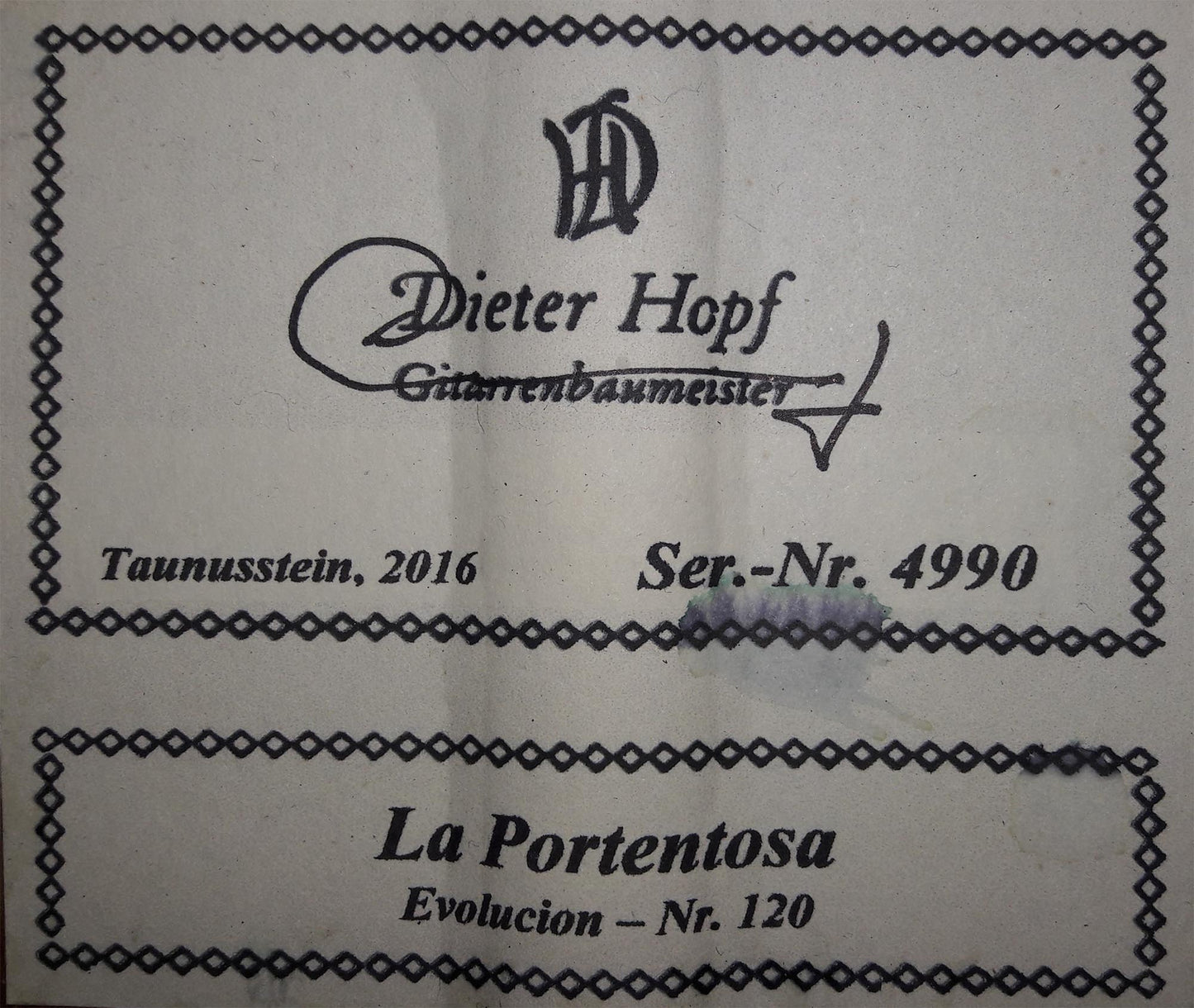 Dieter Hopf - Portentosa Evolucion 2016
