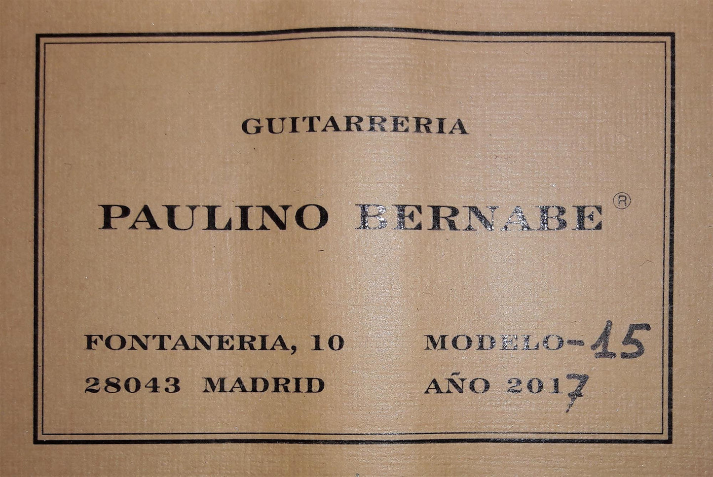 Paulino Bernabé - M15 2017