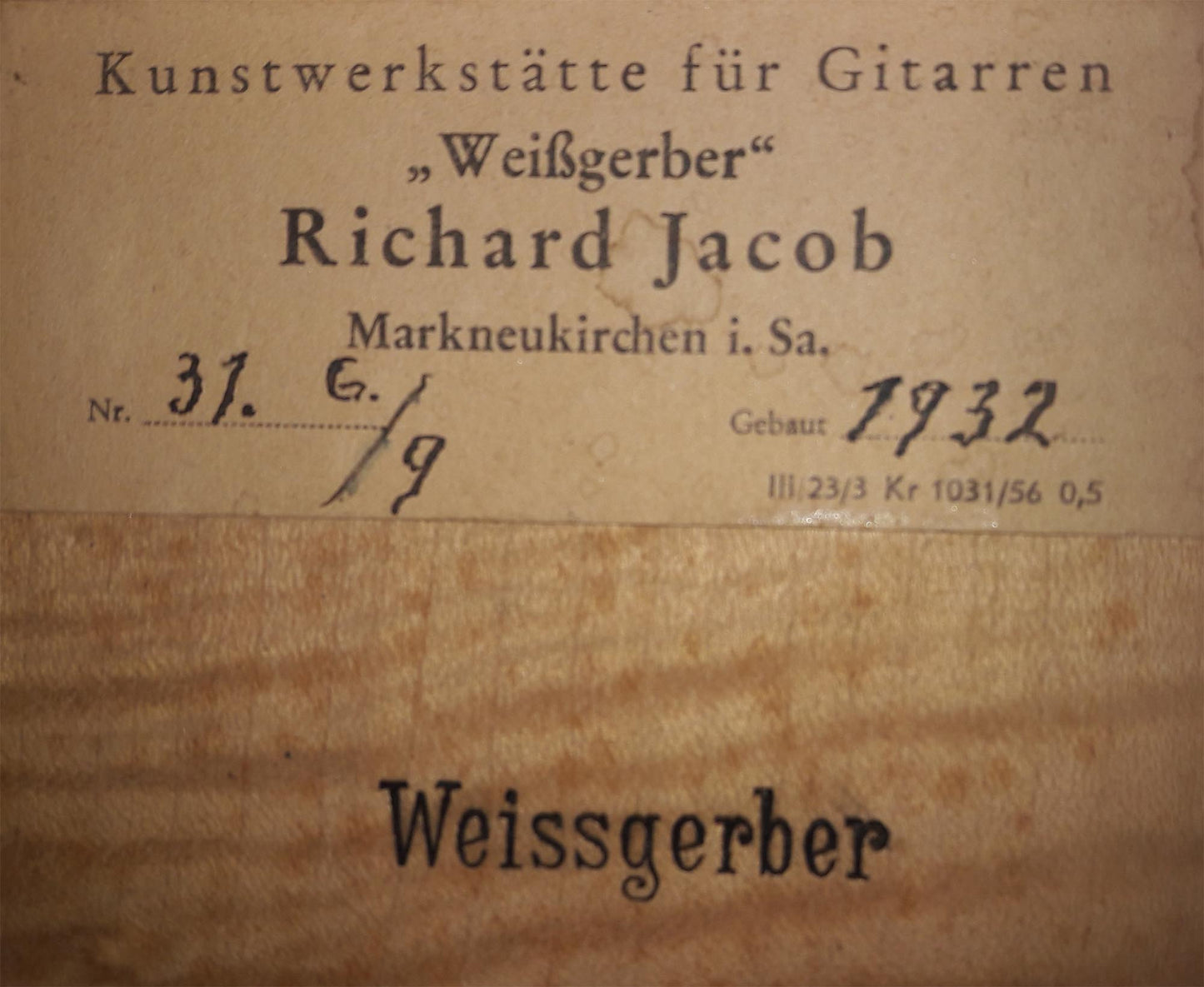 Richard Jacob Weissgerber - 1932