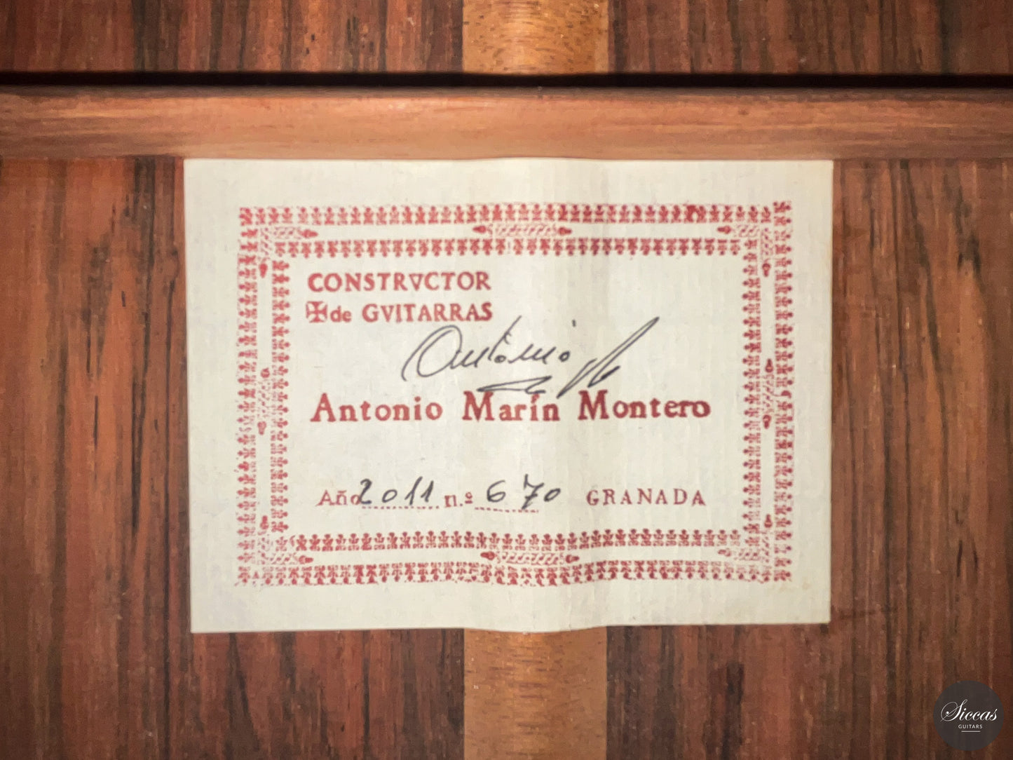Antonio Marin Montero - 2011 Flamenca No. 670