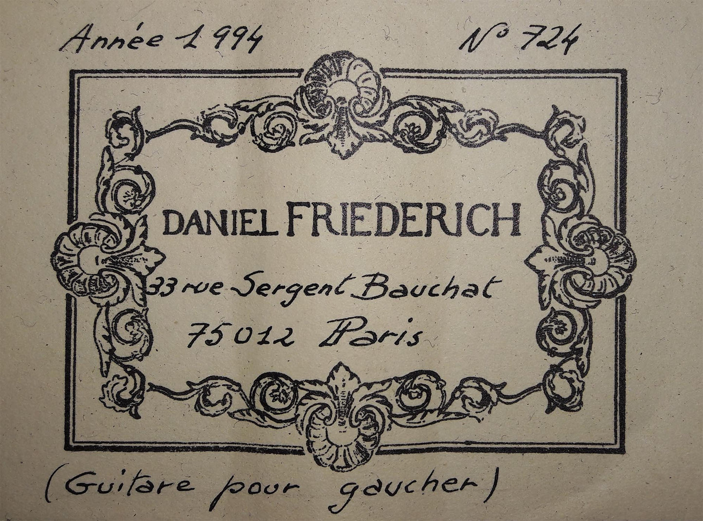 Daniel Friederich - Lefthand 1994