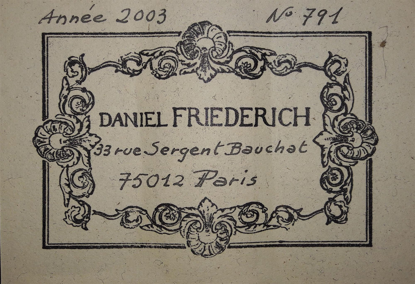 Daniel Friederich - 2003