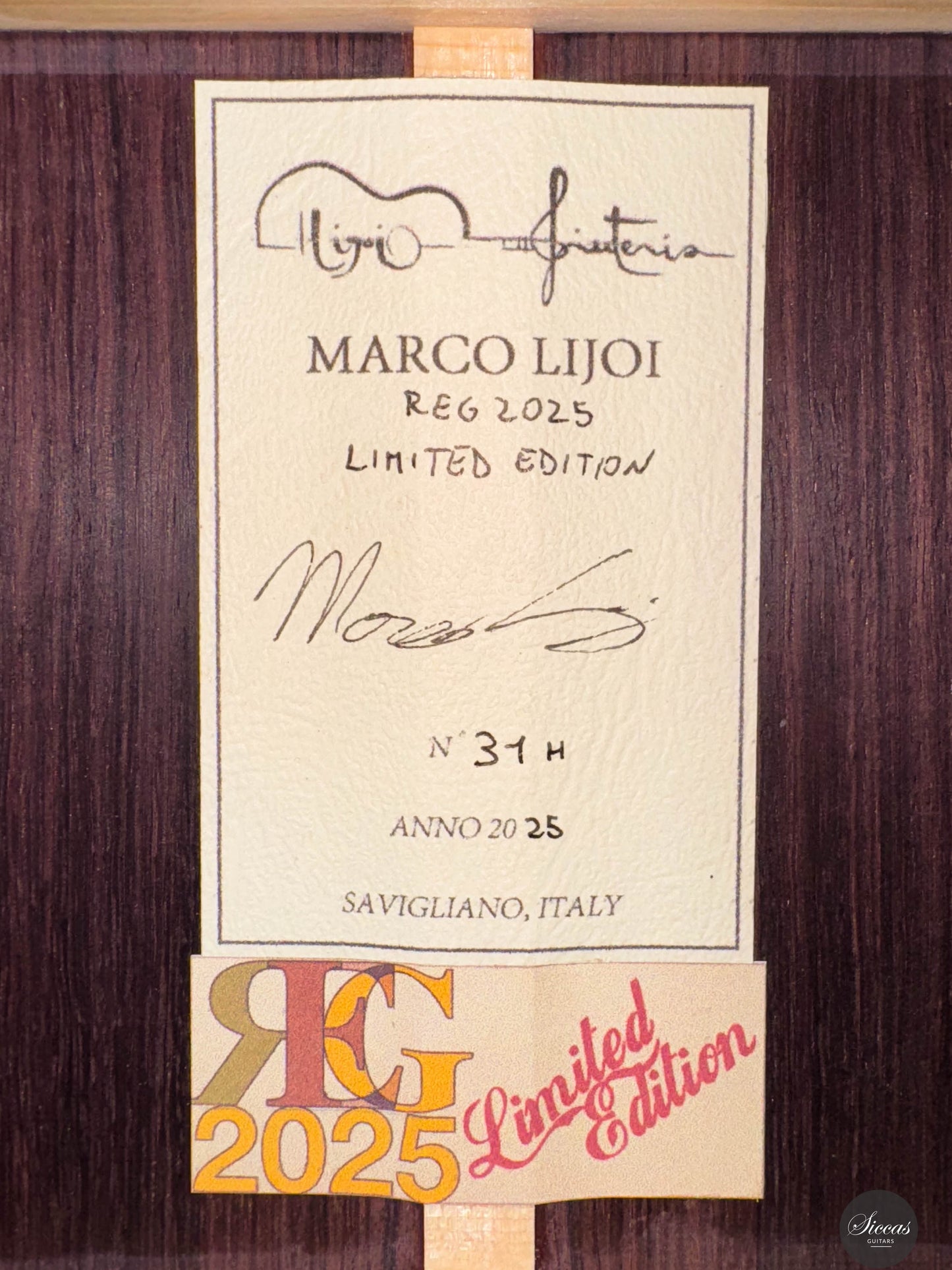 Marco Lijoi - 2025 - REG Limited Edition No.31
