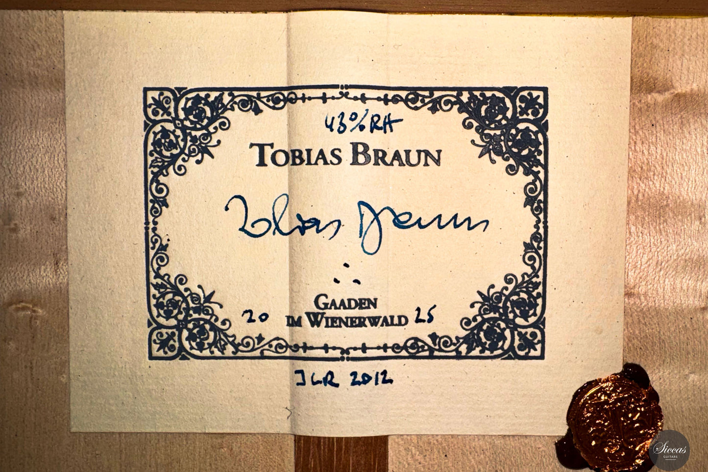 Tobias Braun - 2025 "Romanillos 2012" No.420