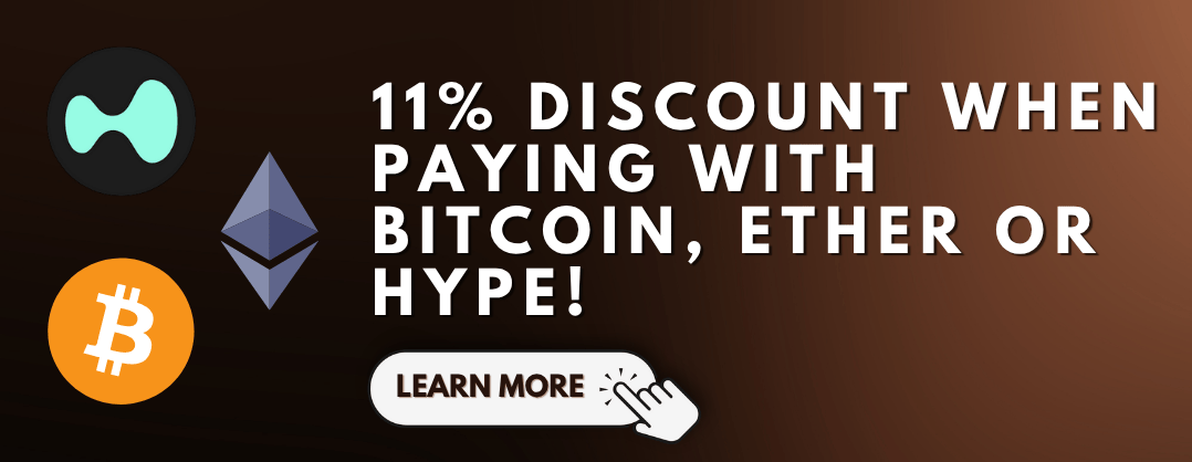 Now Accepting Crypto – Pay with BTC, ETH HYPE (and Get 11% Off!)