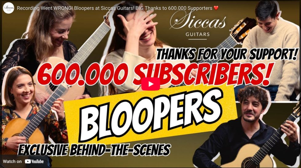 Recording Went WRONG! Bloopers at Siccas Guitars – A Heartfelt Thank You for 600,000 Subscribers ❤️