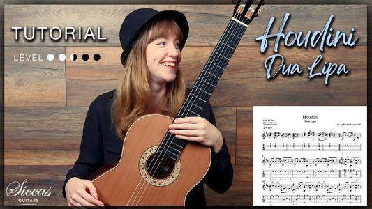 Houdini by Dua Lipa on Classical Guitar — Tutorial