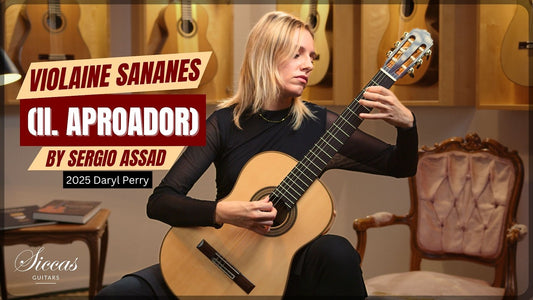 Violaine Sananes playing Arpoador by Sérgio Assad on a 2025 Daryl Perry guitar