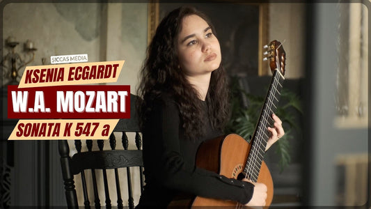 Ksenia Ecgardt playing Mozart's Sonata K. 547a on classical guitar