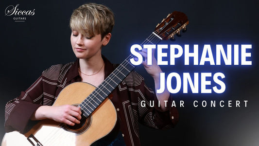 Stephanie Jones playing a Tiny Guitar Concert on Siccas Luthiers guitars