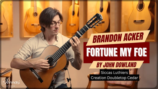 Brandon Acker playing Fortune My Foe by John Dowland on classical guitar