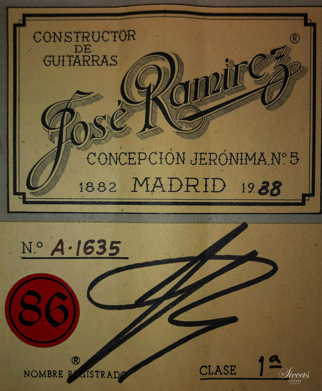 José Ramirez - 1988 1A 65cm