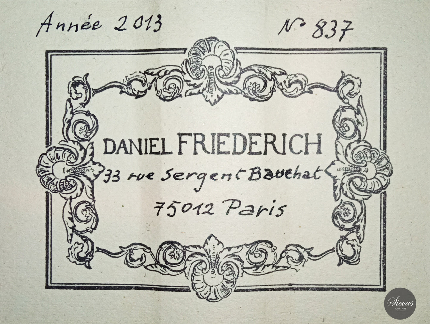 Daniel Friederich - 2013 No. 837