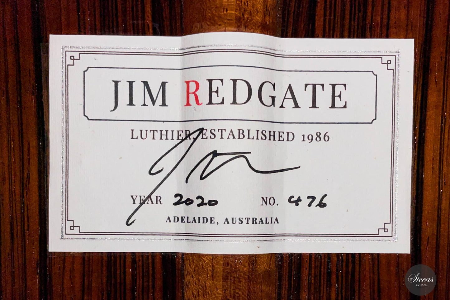 Jim Redgate – 2020 Ana Vidovic No. 476