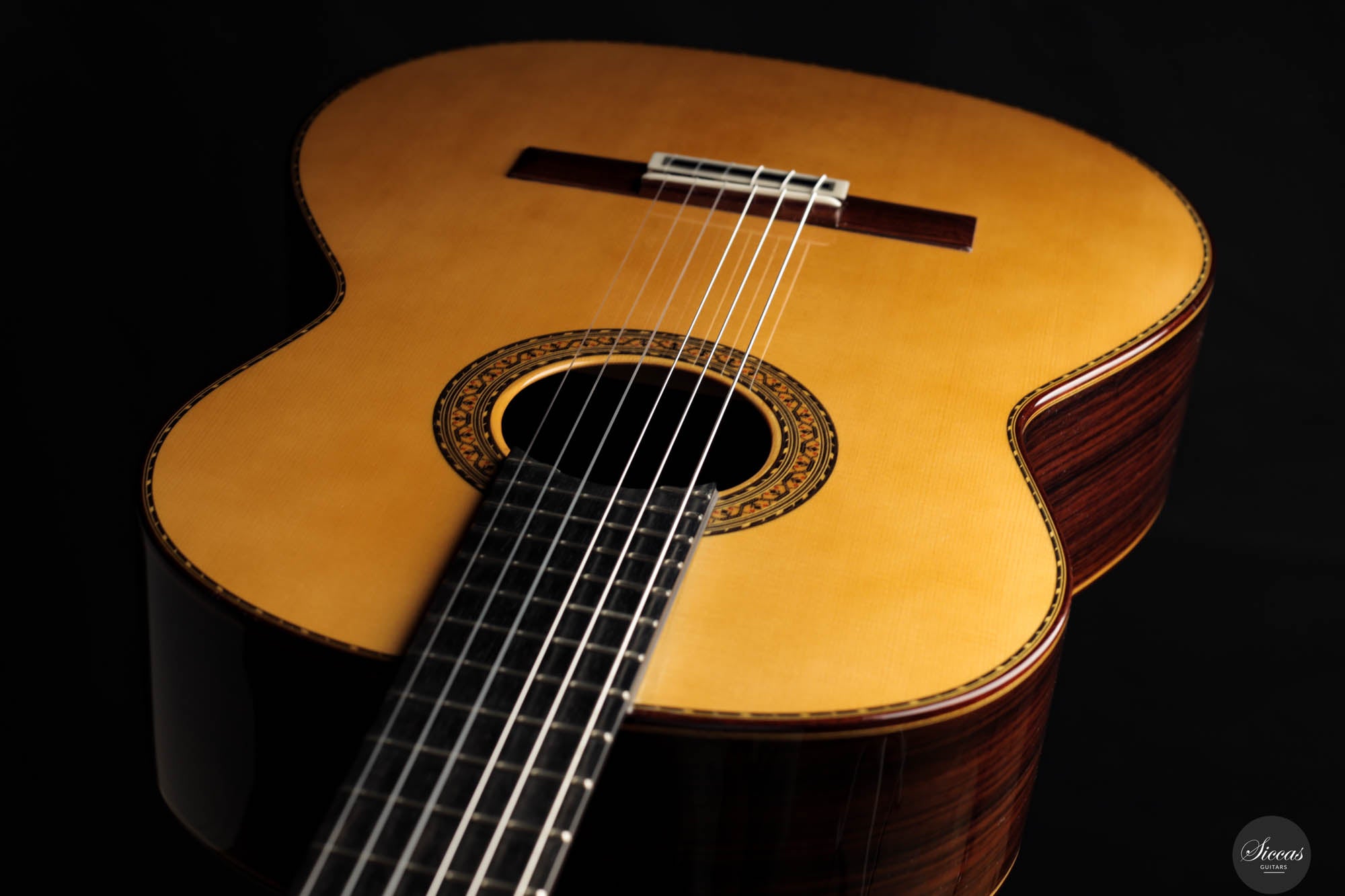 【南】ASTURIAS Herringbone concert BLACK Juan Hernandez - 2024 Concierto Spruce – Siccas Guitars