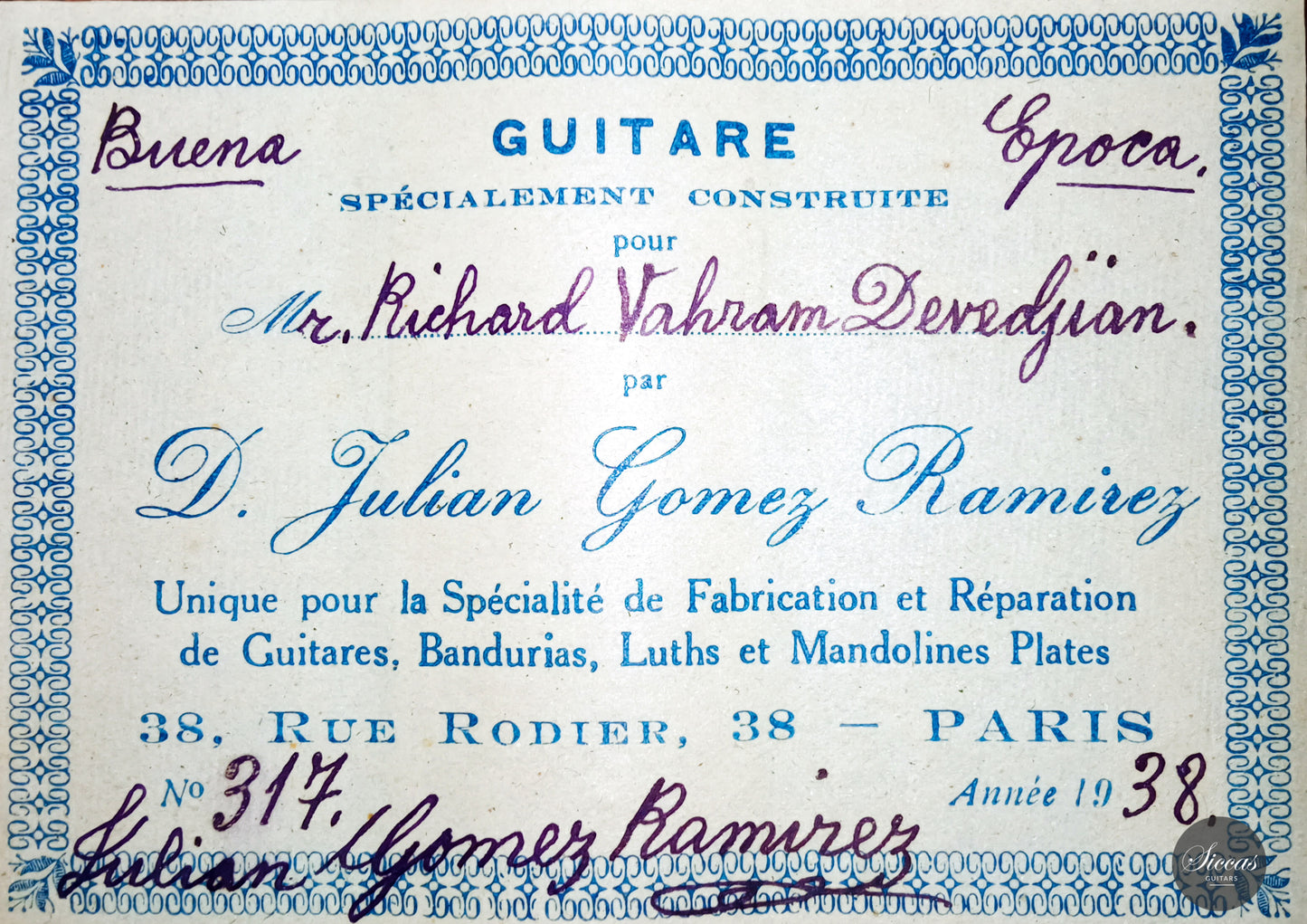 Julian Gomez Ramirez - 1938 "Buena Epoca"