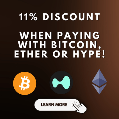 Save 11% with crypto payments this season