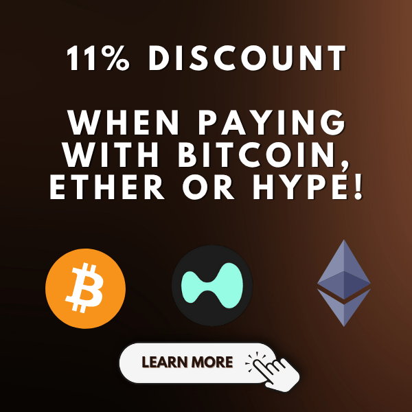 Save 11% with crypto payments this season
