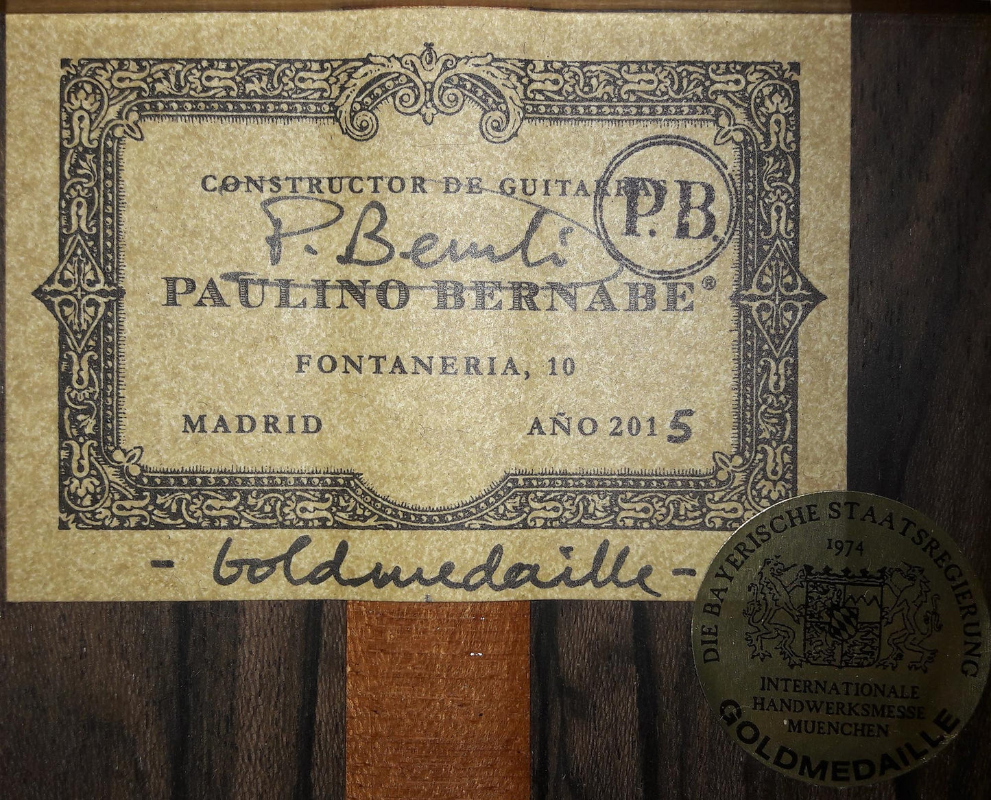 Paulino Bernabe - 2015 Goldmedaille