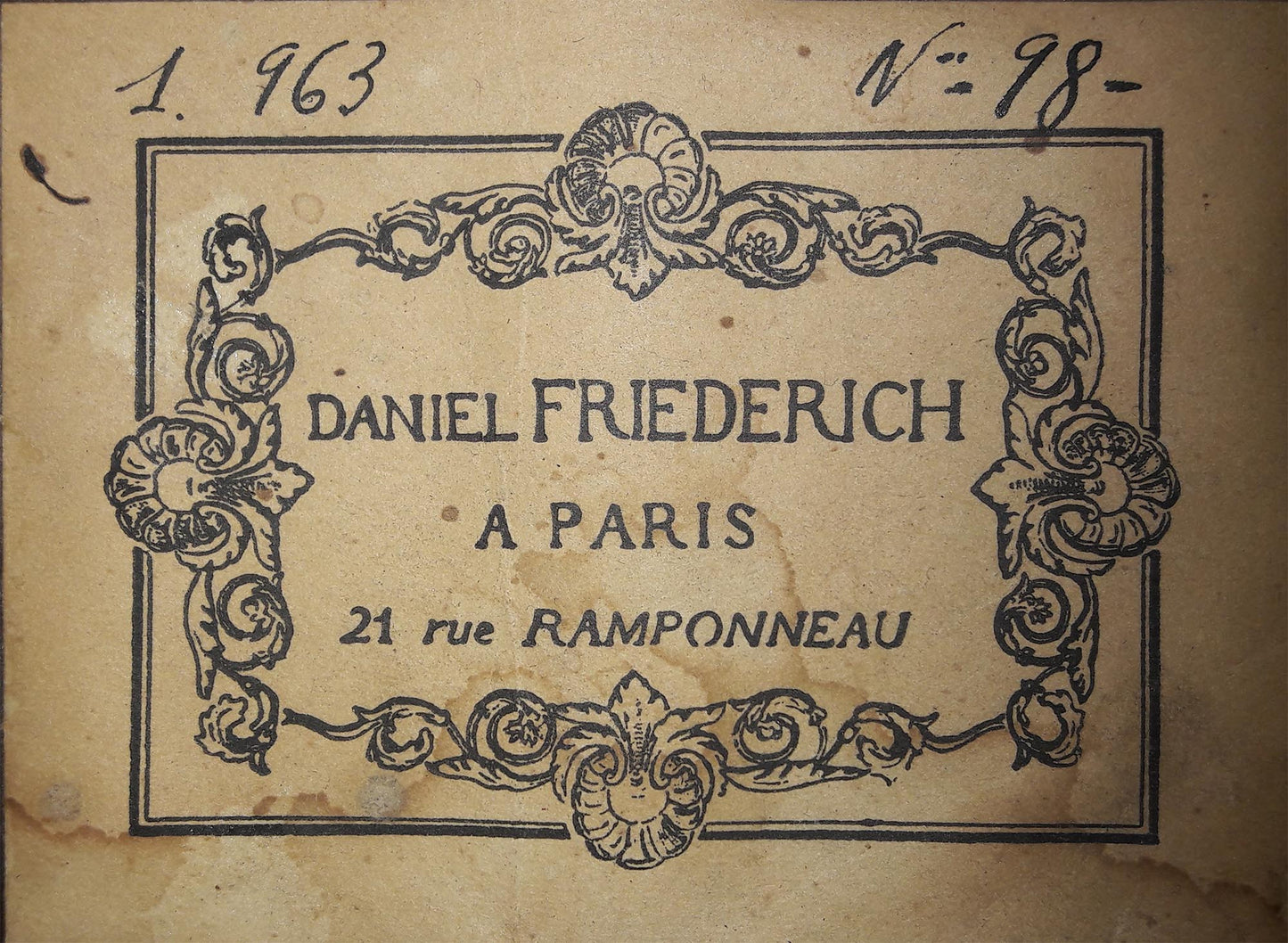 Daniel Friederich - 1963
