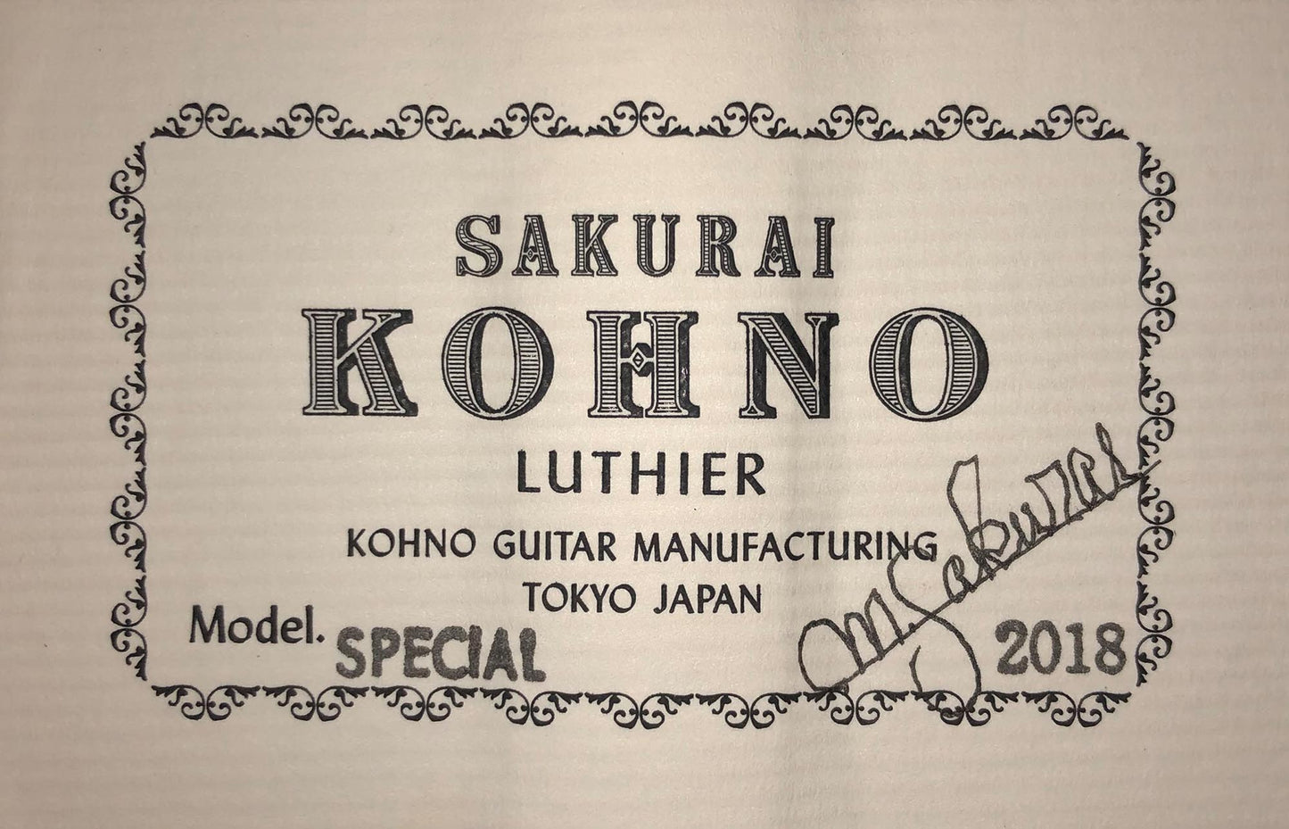 Sakurai Kohno - 2018 Special Cedar