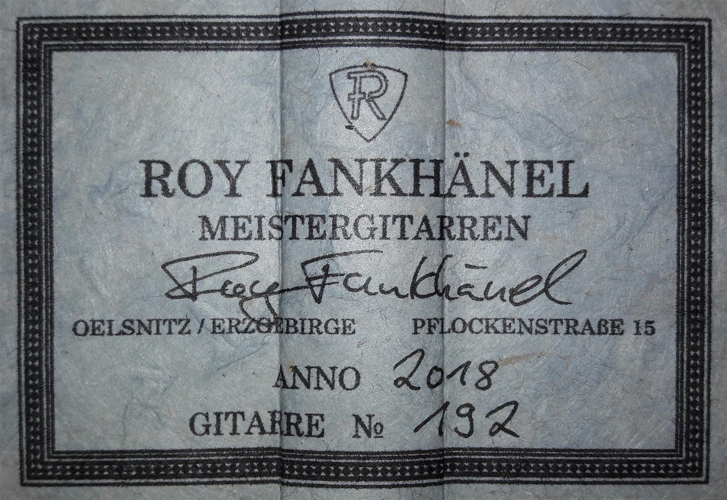 Roy Fankhänel - Torres cedar 2018 CF