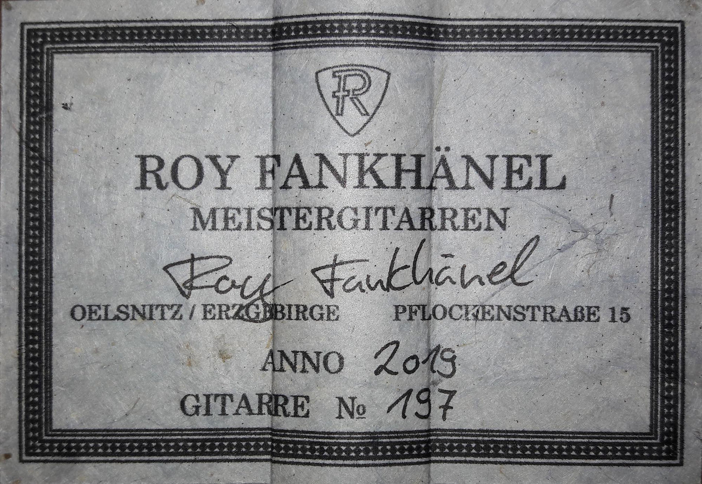 Roy Fankhänel - 2019 RF 197 64cm