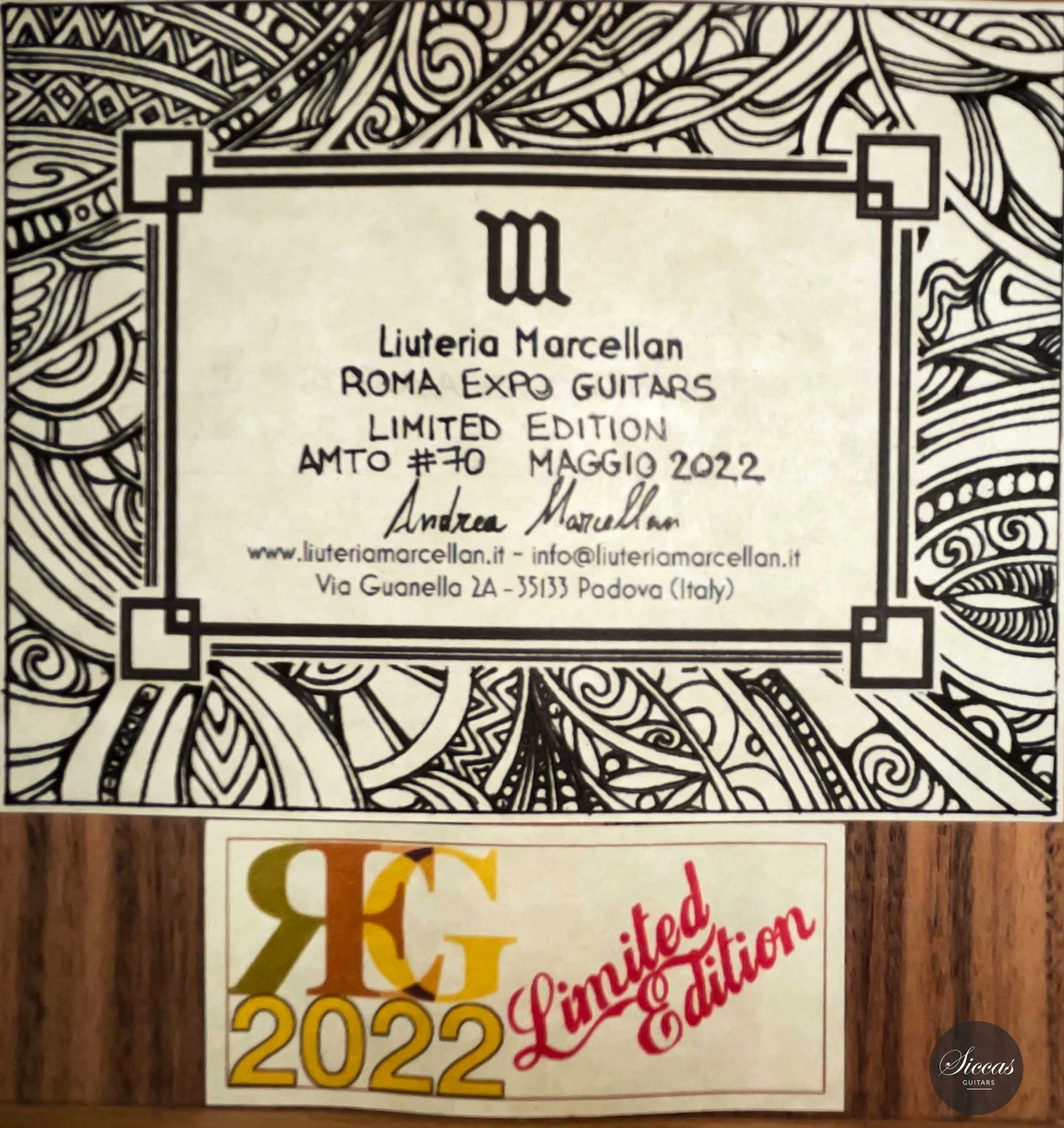 Andrea Marcellan - 2022 No. 70 REG Limited Edition,